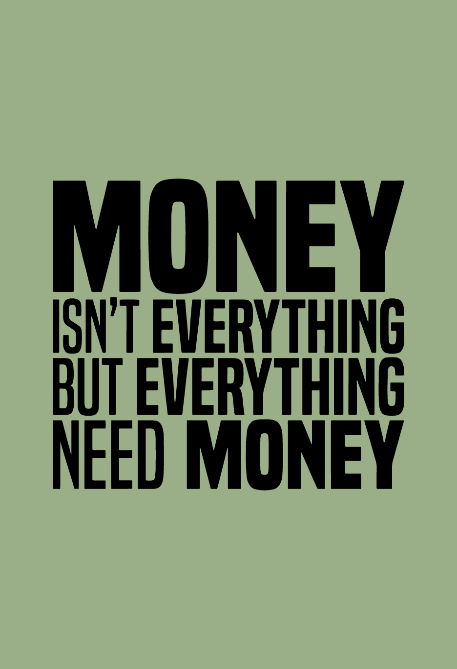 Money Isn't Everything But Everything Need Money